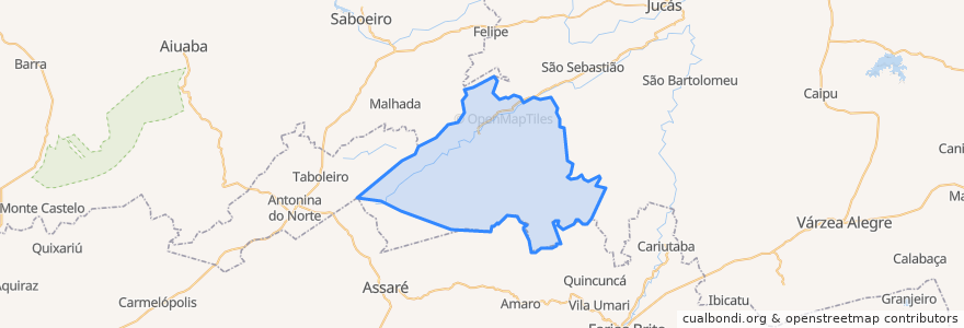 Mapa de ubicacion de Tarrafas.