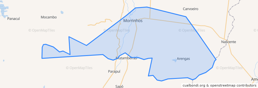 Mapa de ubicacion de Morrinhos.