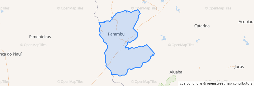 Mapa de ubicacion de Parambu.