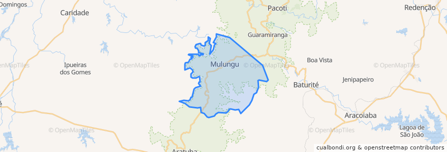 Mapa de ubicacion de Mulungu.