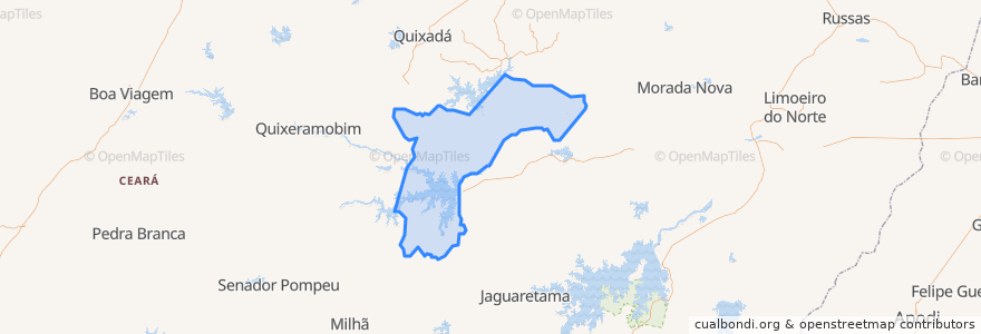 Mapa de ubicacion de Banabuiú.