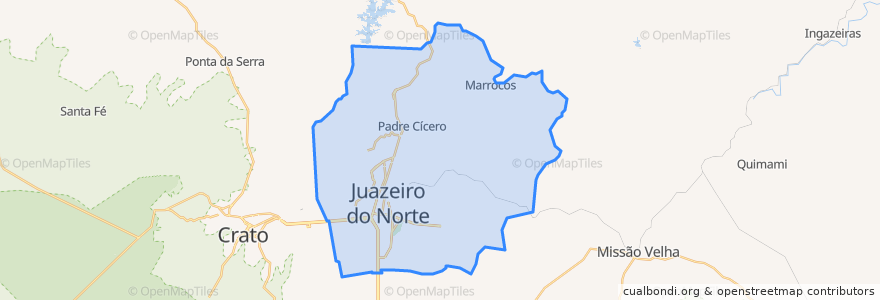 Mapa de ubicacion de Juazeiro do Norte.