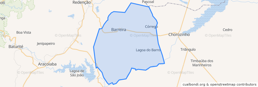 Mapa de ubicacion de Barreira.