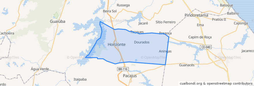 Mapa de ubicacion de Horizonte.