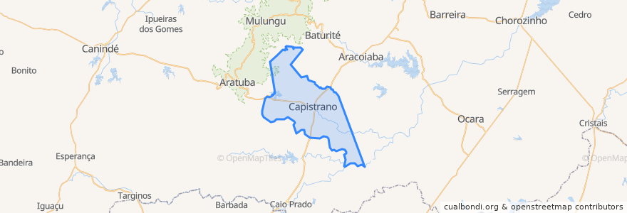 Mapa de ubicacion de Capistrano.