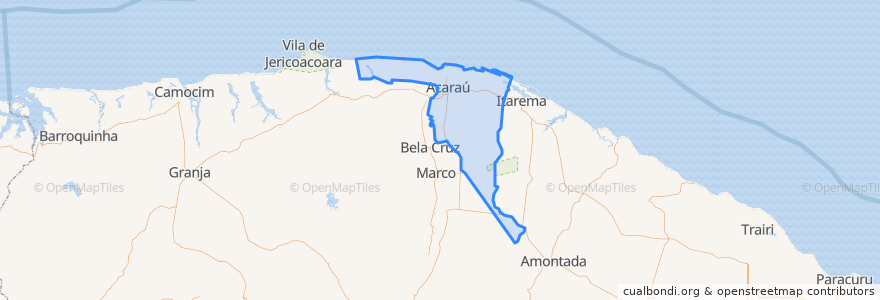 Mapa de ubicacion de Acaraú.