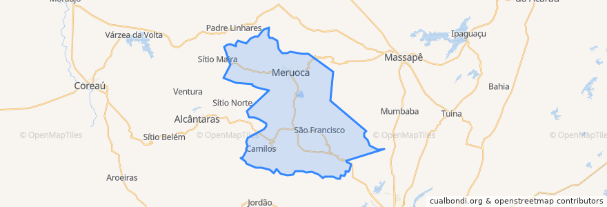 Mapa de ubicacion de Meruoca.