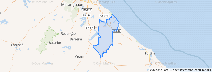 Mapa de ubicacion de Cascavel.