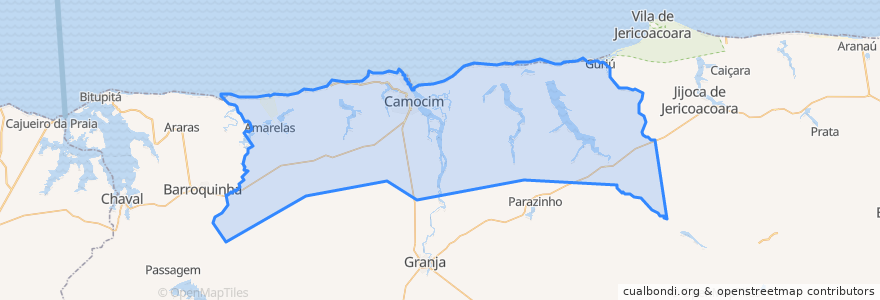 Mapa de ubicacion de Camocim.