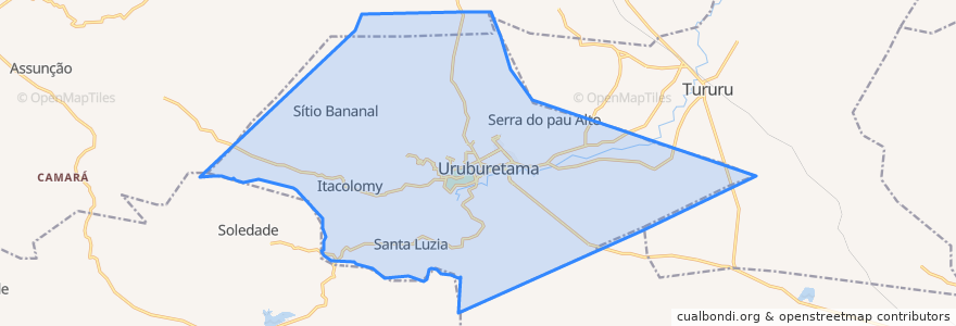 Mapa de ubicacion de Uruburetama.