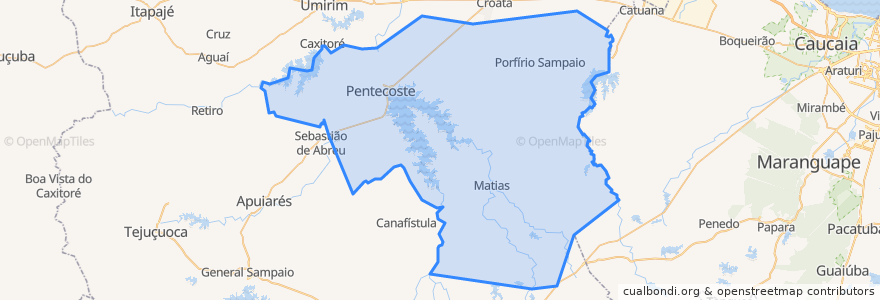 Mapa de ubicacion de Pentecoste.