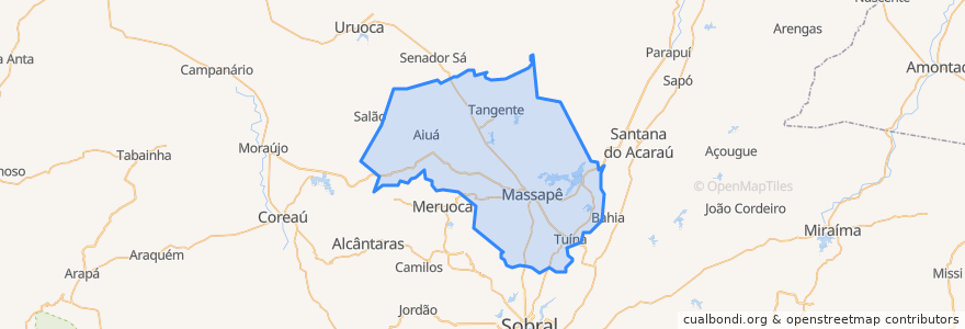 Mapa de ubicacion de Massapê.