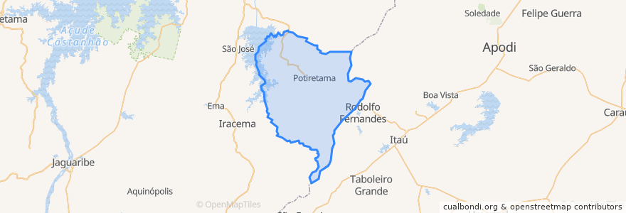 Mapa de ubicacion de Potiretama.