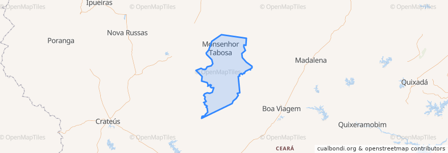 Mapa de ubicacion de Monsenhor Tabosa.