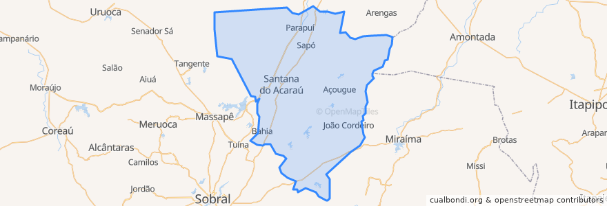 Mapa de ubicacion de Santana do Acaraú.