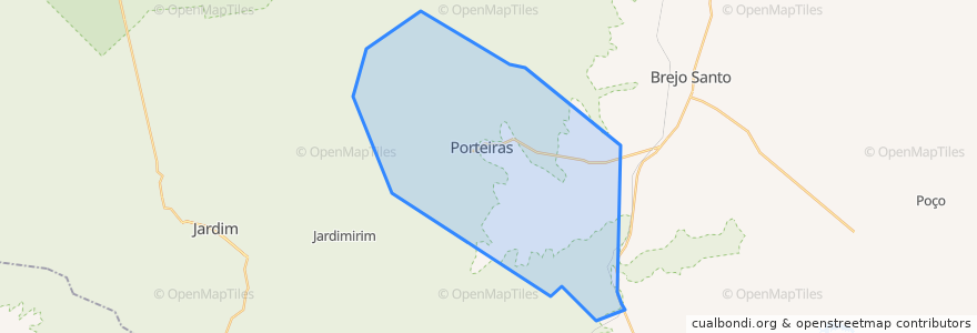 Mapa de ubicacion de Porteiras.