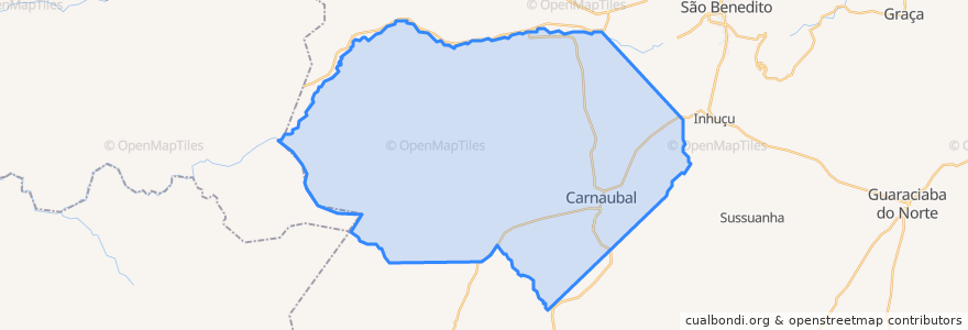 Mapa de ubicacion de Carnaubal.