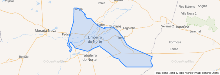 Mapa de ubicacion de Limoeiro do Norte.