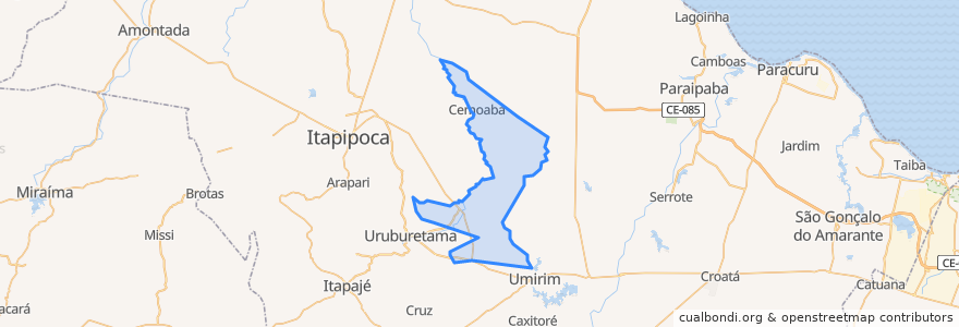 Mapa de ubicacion de Tururu.