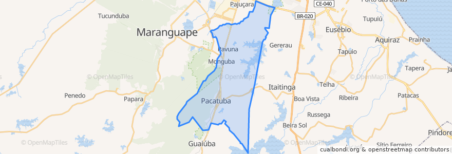 Mapa de ubicacion de Pacatuba.