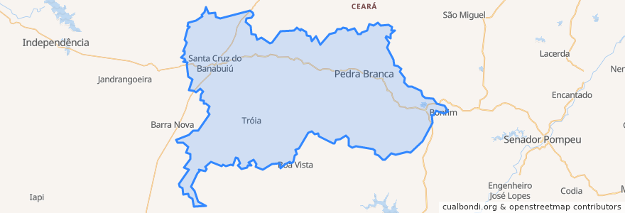 Mapa de ubicacion de Pedra Branca.