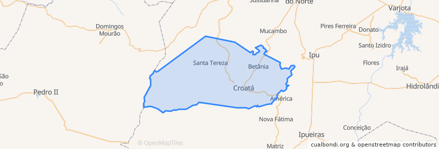 Mapa de ubicacion de Croatá.