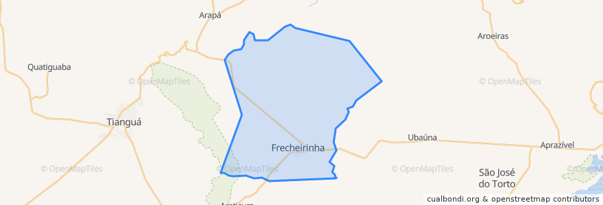 Mapa de ubicacion de Frecheirinha.