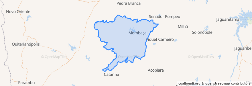 Mapa de ubicacion de Mombaça.