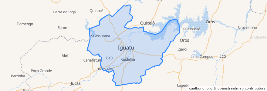 Mapa de ubicacion de Iguatu.