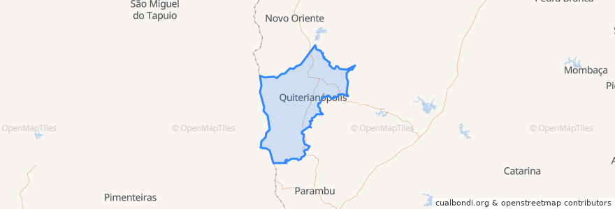 Mapa de ubicacion de Quiterianópolis.