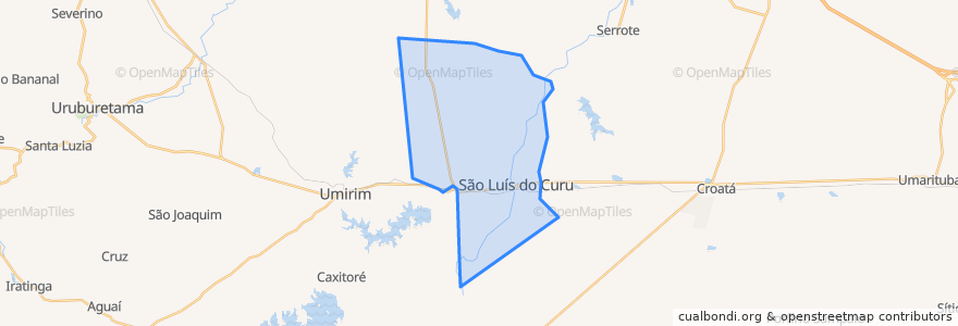 Mapa de ubicacion de São Luís do Curu.