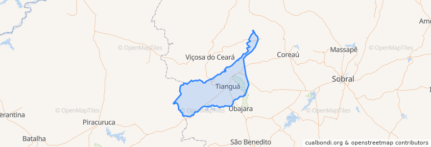 Mapa de ubicacion de Tianguá.