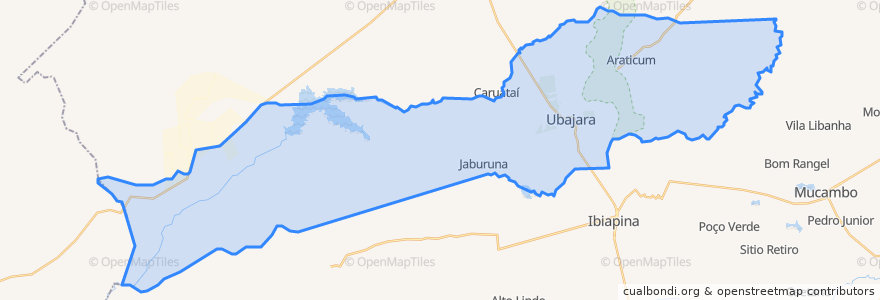 Mapa de ubicacion de Ubajara.