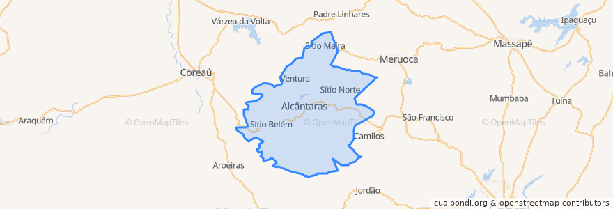 Mapa de ubicacion de Alcântaras.