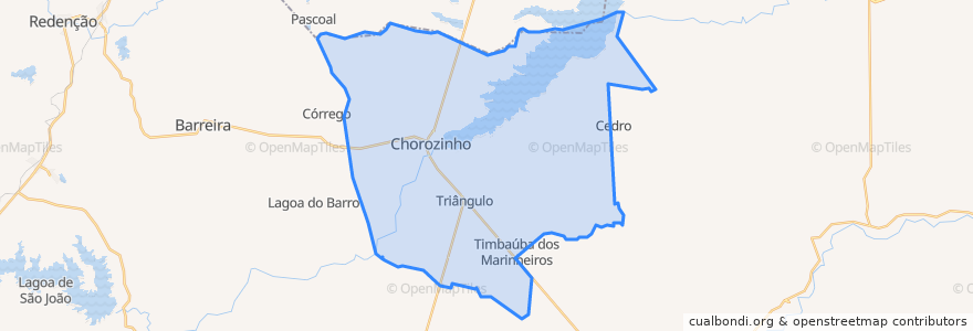 Mapa de ubicacion de Chorozinho.