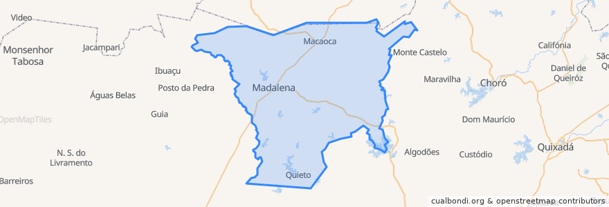 Mapa de ubicacion de Madalena.