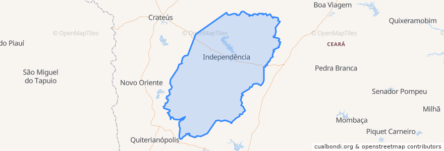 Mapa de ubicacion de Independência.