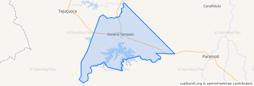 Mapa de ubicacion de General Sampaio.