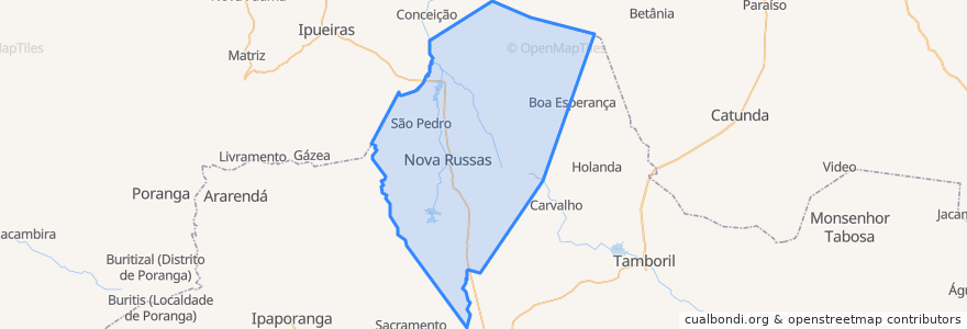 Mapa de ubicacion de Nova Russas.