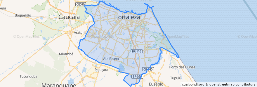 Mapa de ubicacion de Форталеза.