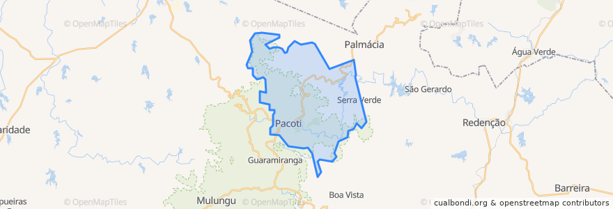 Mapa de ubicacion de Pacoti.