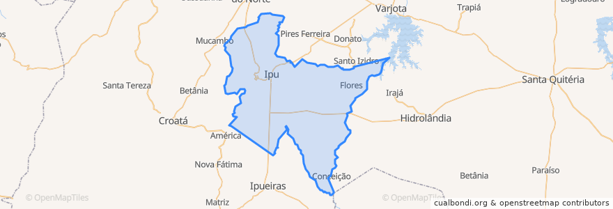 Mapa de ubicacion de Ipu.