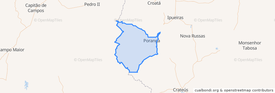 Mapa de ubicacion de Poranga.