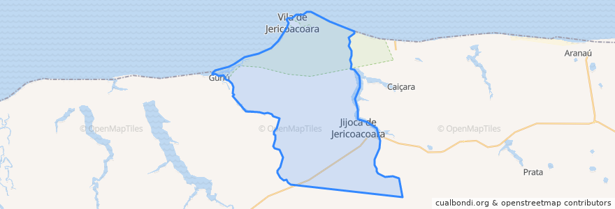 Mapa de ubicacion de Jijoca de Jericoacoara.