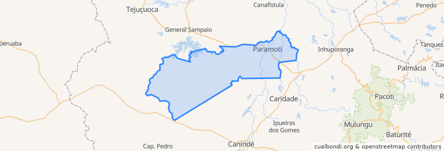 Mapa de ubicacion de Paramoti.