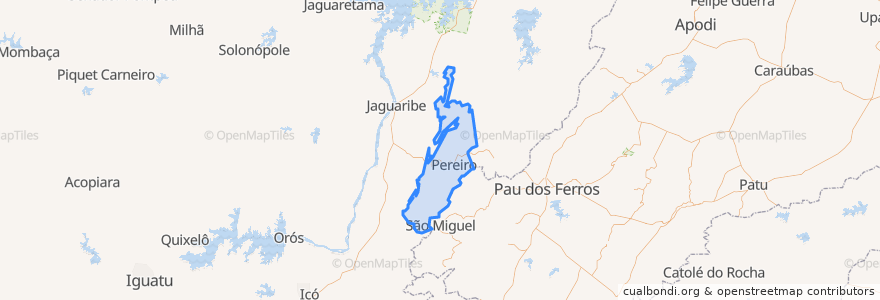 Mapa de ubicacion de Pereiro.