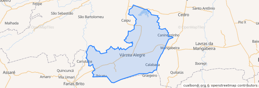 Mapa de ubicacion de Várzea Alegre.