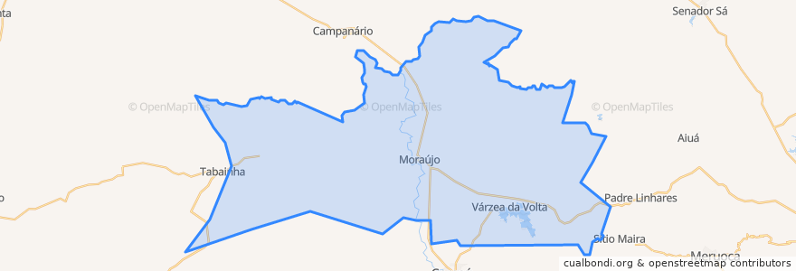 Mapa de ubicacion de Moraújo.