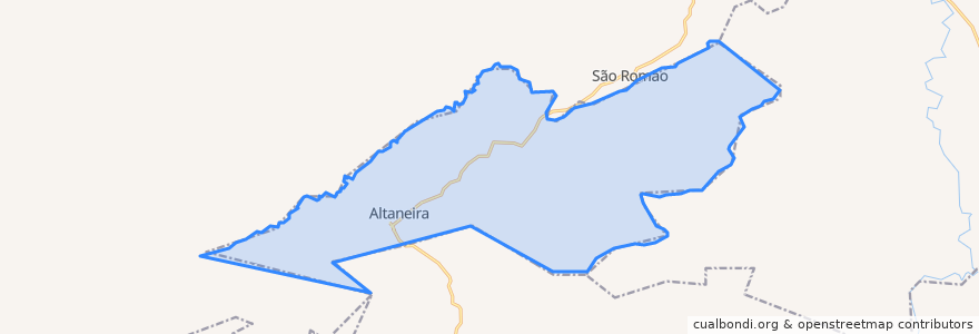 Mapa de ubicacion de Altaneira.