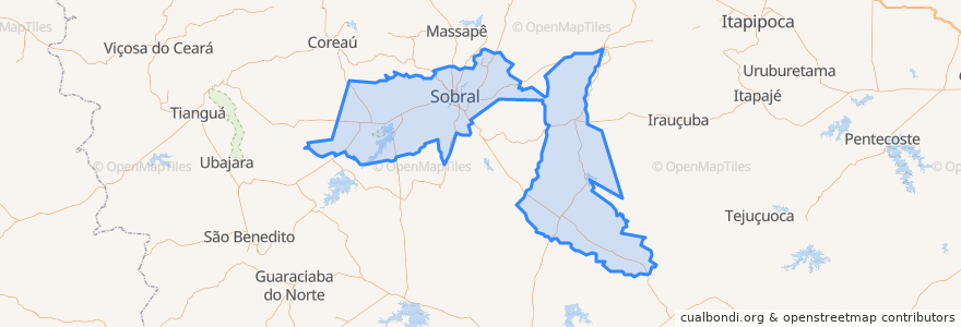 Mapa de ubicacion de Sobral.